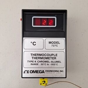 Omega Engineering Type K Chromel-Alumel Thermocouple Thermometer OEM Model 727C